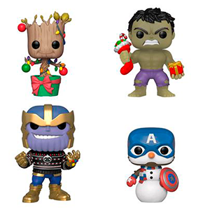 Pack de 4 Figuras Pop Marvel: Holiday para Merchandising en GAME.es