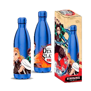 Botella de Acero Premium Demon Slayer: Tanjiro & Pilar Llama 500ml