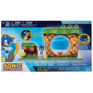 Diorama Sonic Colina Verde con Figura Sonic de 6 cm