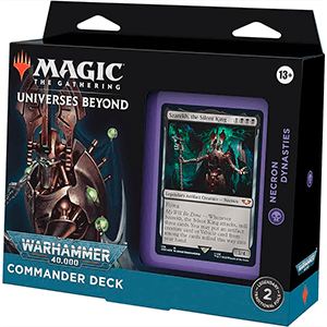 Mazo Commander Magic the Gathering  Warhammer 40.000: Dinastías Necronas Inglés (REACONDICIONADO)