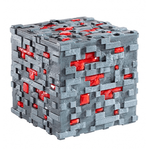 Lampara Minecraft Replica Cubo Redstone Ore de 10 cm