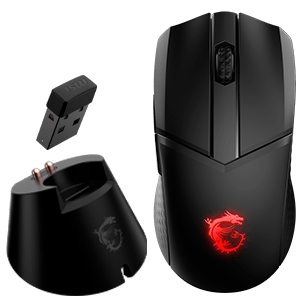 MSI Clutch GM41 Wireless + Base de Carga - Raton Gaming