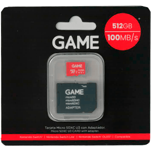Memoria GAME 512GB microSDXC U3 para Nintendo Switch, PC Hardware, Telefonia en GAME.es