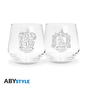 Set de 2 Vasos Harry Potter: Gryffindor y Slytherin