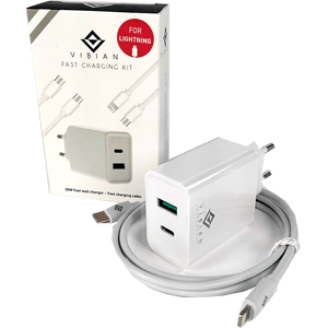 Adaptador Carga rápida 20W Nortess con cable Lightning