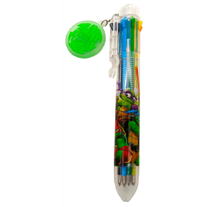 Tortugas Ninja Bolígrafo 8 colores con Figura 3D