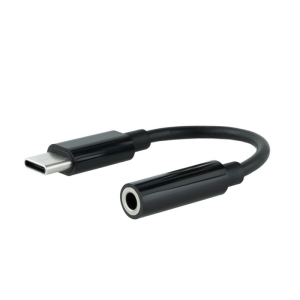 Nanocable Audio USBC M a Jack 3.5H 11 cm Negro - Cable