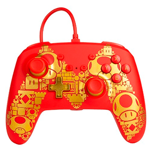 Controller con Cable PowerA Golden Mario -Licencia oficial-