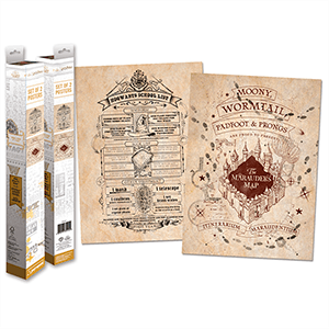 Caja 2 posters Harry Pottert: Mapa y Colegio para Merchandising en GAME.es