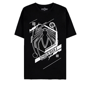 Camiseta Negra Spider-Man Logo Talla L