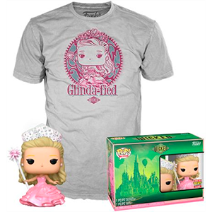 Set Figura POP y Camiseta Wicked Glinda- L