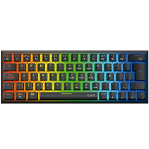 GAME KH-60B Teclado Mecánico Gaming mini 60% Negro RGB Blue Switch para PC GAMING en GAME.es