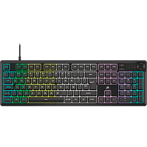 Corsair K55 Core RGB Membrana con cable negro Spanish Layout - Teclado Gaming (REACONDICIONADO)