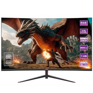 GAME M24GC7 - 24´´ - VA - Full HD - 200Hz - Curvo - Monitor Gaming para PC GAMING en GAME.es