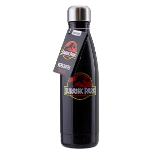 Botella de acero inoxidable con licencia oficial de JURASSIC PARK.