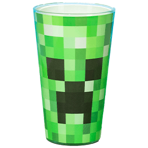 Vaso con capacidad de 400ml con licencia oficial de MINECRAFT.