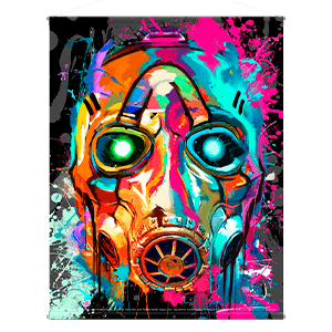 Póster de Tela Borderlands Mask Pop Art