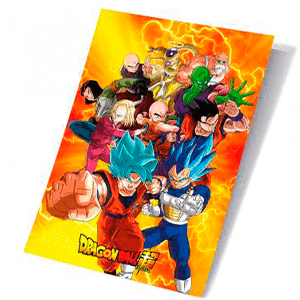 POSTER 3D DRAGON BALL SUPER UNIVERSAL SURVIVAL HEROES 40X60cm