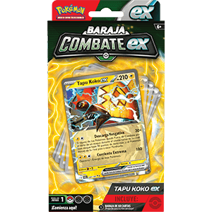 Baraja de Combate Pokemon Tapu Koko Ex, Ferroverdor Ex JCC Pokémon (Castellano) (surtido)