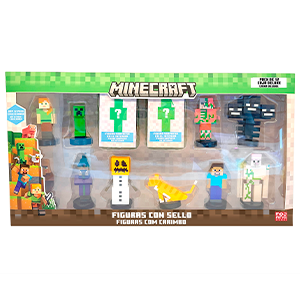 Pack Deluxe de 12 figuras MINECRAFT