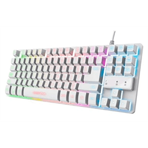 Teclado Gaming Trust GXT833 Thado TKL Blanco para PC GAMING en GAME.es