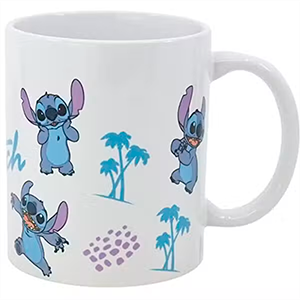 Taza de ceramica LILO Y STITCH Playa de 325ml para Merchandising en GAME.es