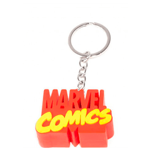 Llavero de goma Logo Marvel Comics en 3D