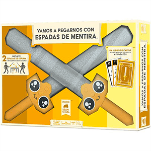 Juego de mesa Vamos a pegarnos con espadas de mentira