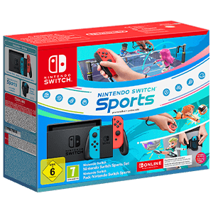 Nintendo Switch Neon + Switch Sports + 12 Meses Switch Online