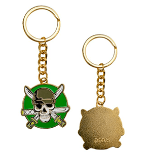 Llavero metalico One Piece Calavera Zoro de  4 cm