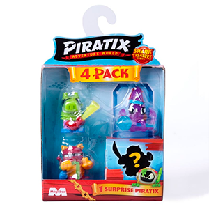 Piratix Shark Treasure - Pack de 4 unidades (Surtido)
