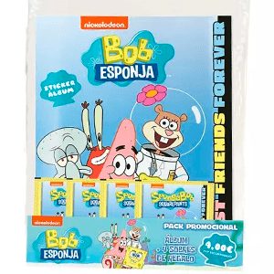 Starter Pack Bob Esponja (álbum + 4 sobres)