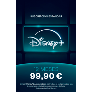 Código Disney + 12 Meses Suscripción