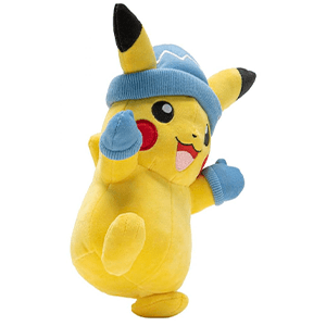 Peluche Pokémon Pikachu con sombrero de invierno y guantes de 20 cm