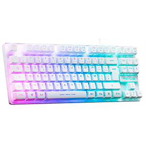 The G-Lab Keyz Caesium TKL RGB Membrana Blanco - Teclado Gaming para PC GAMING en GAME.es