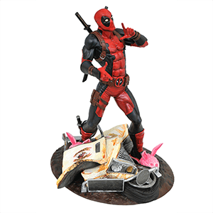 Figura Marvel Deadpool con base camion de Tacos de 25 cm