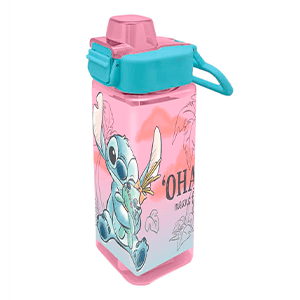 Botella de plastico cuadrada Disney Stitch de 500 ml