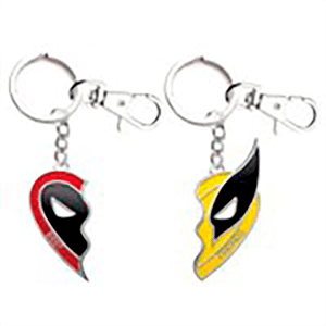 Set de 2 llaveros metalicos Marvel Deadpool y Lobezno para Merchandising en GAME.es