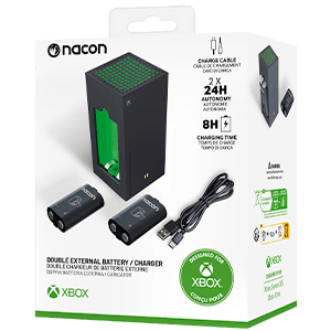 Pack Cargador y 2 Baterías Mandos Xbox - Modelo Series X
