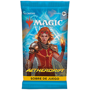 Sobre de cartas Magic The Gathering Aetherdrift Play Booster (Castellano) para Merchandising en GAME.es