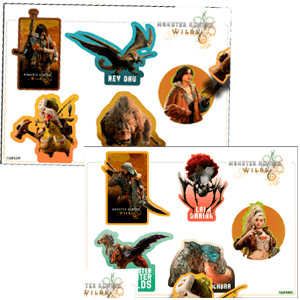 Monster Hunter Wilds – Set de pegatinas Exclusivo GAME