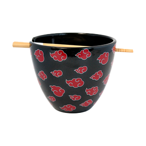 Bowl de ramen con palillos Naruto Shippuden Akatsuki Logo de 473 ml