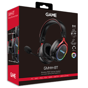 GAME HH-BT RGB Wireless Bluetooth Negro PC - PS5 - PS4 - XBOX - Switch - Movil - Auriculares Gaming