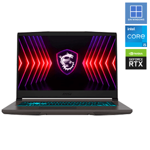 MSI Thin 15 B12UC-1680XES i5-12450H - RTX 3050 - 16GB - 512GB SSD - 15,6´´ - FreeDOS - Ordenador Portatil Gaming