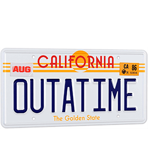 OUT A TIME MATRICULA REGRESO AL FUTURO