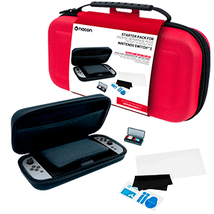 Pack Funda Roja y Protector Pantalla NACON