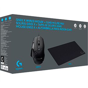 Logitech G502 X Black + G240 - bundle raton + alfombrilla - Pack Perifericos