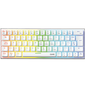 GAME KH-60W Mecanico mini 60% RGB Blue Switch Blanco - Teclado Gaming