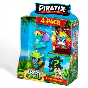 Piratix Crazy Jungle - Four Pack (surtido)