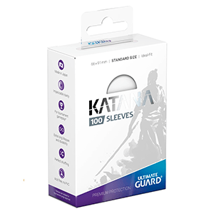 Fundas para cartas Ultimate Guard Katana Sleeves Tamaño Standard de color transparente (100 uds)